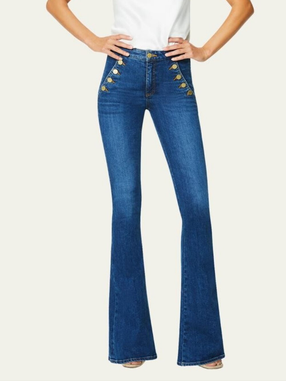Ramy Brook Helena Mid-Rise Flare Jeans Size 24 Medium Wash